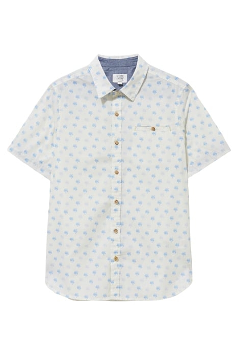 PALM TREE PRINTED SS SHIRT NAT WHITE 4