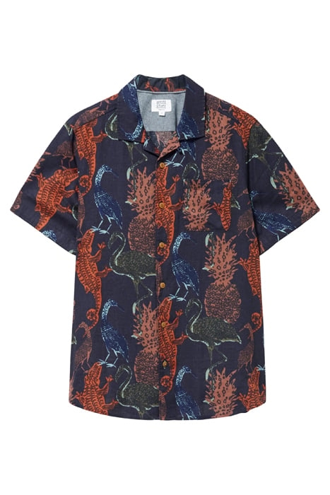 SAFARI PRINTED SHIRT DARK NAVY 4