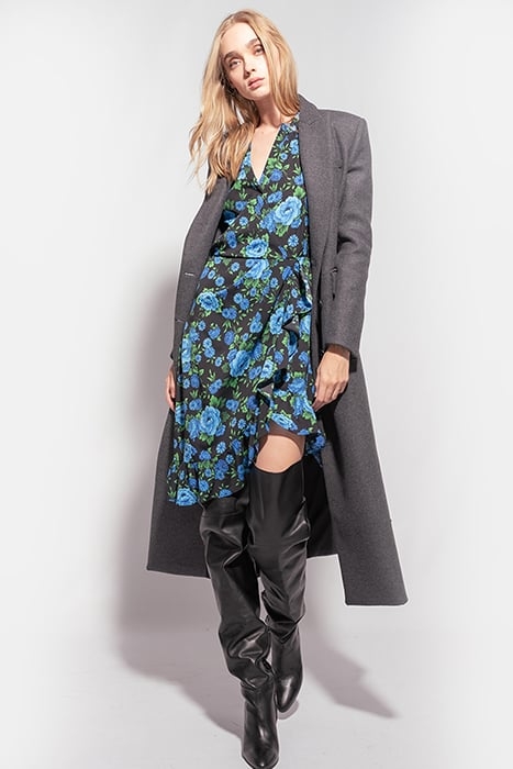 ALACCIA ABITO CREPE DE CHINE S MULTI BLACK/CORNFLOWER BLUE 4