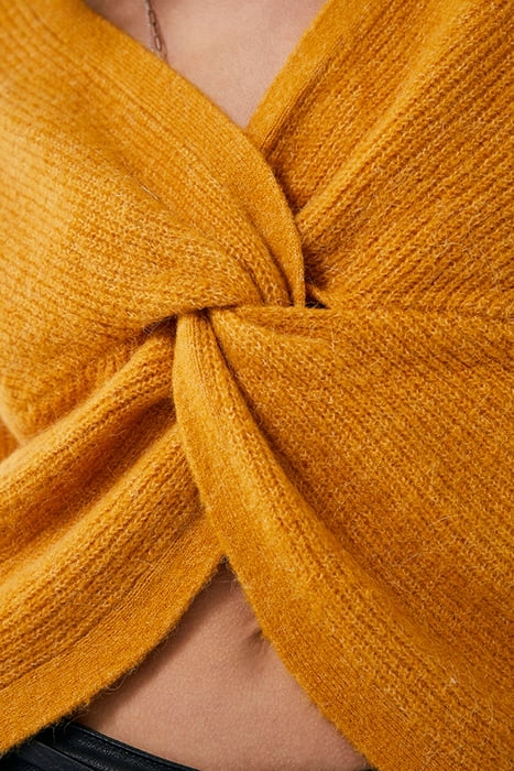YELLOW REVERSIBLE KNIT SWEATER WOMEN 8