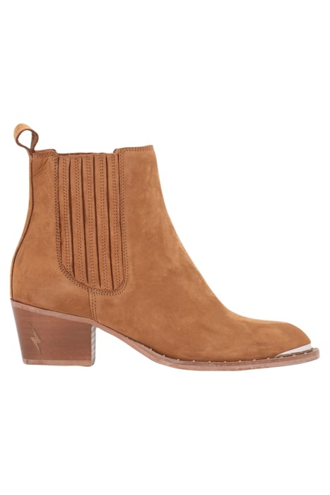 CAMEL LEATHER BOOTS WITH NUBUCK STUDS 1
