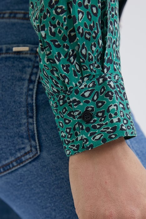 GREEN LEOPARD PRINT SHIRT 4