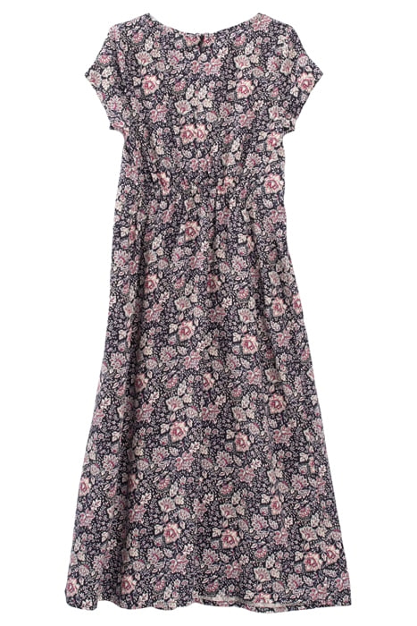 GIRLS' NAVY FLOWER PRINT LENZING™ ECOVERO™ LONG DRESS 2