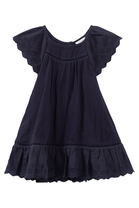 BABY GIRLS’ NAVY EMBROIDERED DRESS WITH BLOOMERS 3