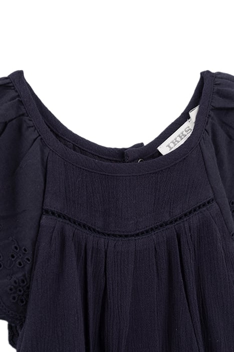 BABY GIRLS’ NAVY EMBROIDERED DRESS WITH BLOOMERS 4