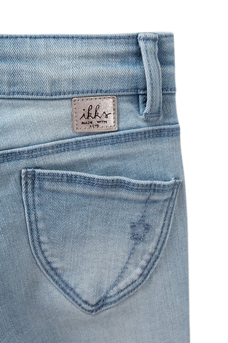 GIRLS’ LIGHT BLUE SKINNY JEANS WITH EMBROIDERED WAISTBAND 6