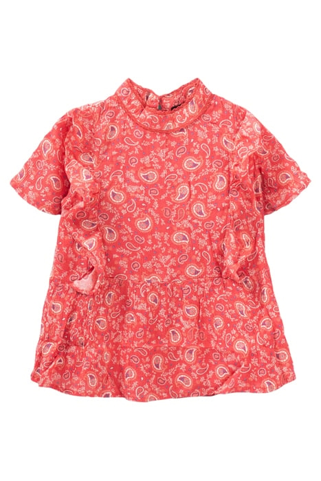 GIRLS’ RED PAISLEY PRINT LENZING™ ECOVERO™ VISCOSE BLOUSE 1