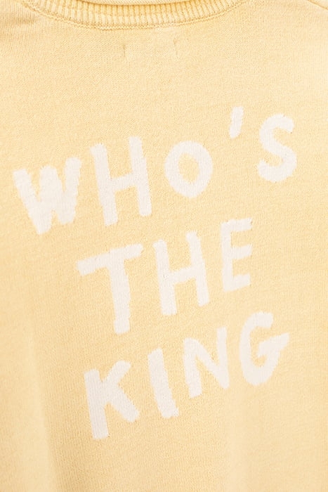 BOYS’ YELLOW KNIT SWEATER WITH JACQUARD SLOGAN ON BACK 4