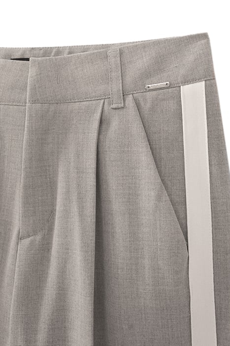 GIRLS’ GREY WIDE LEG TROUSERS WITH WHITE SIDE BANDS 6