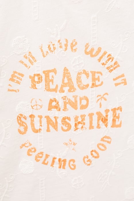 GIRLS’ WHITE SLOGAN AND EMBROIDERY T-SHIRT 6