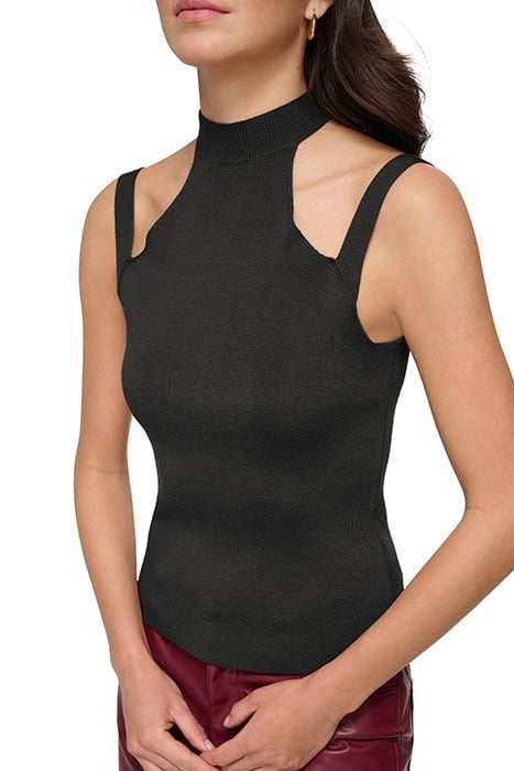 CUTOUT SHOULD KNIT T BLACK 5