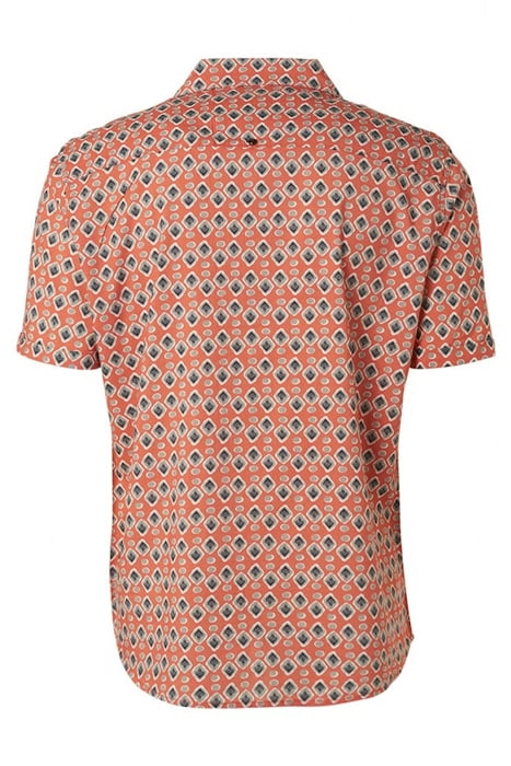 SHIRT SHORT SLEEVE RESORT COLLAR ALLOVER PRINTED PAPAYA 5