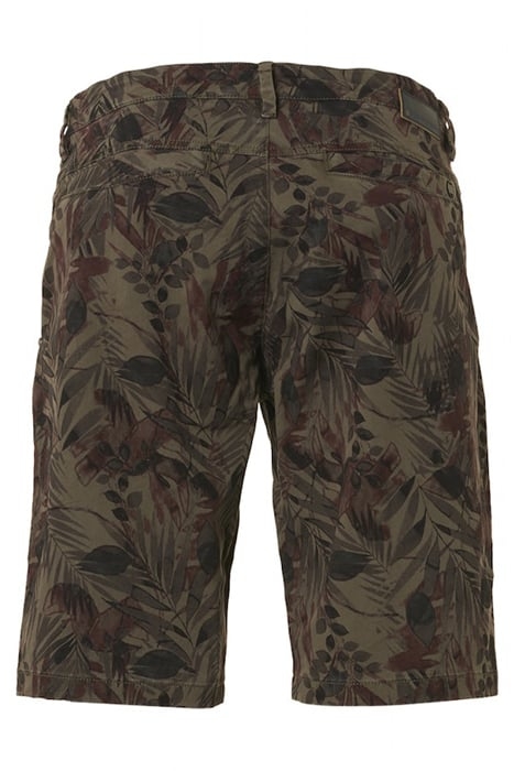 SHORT ALLOVER PRINTED GARMENT DYED STRETCH ARMY 2