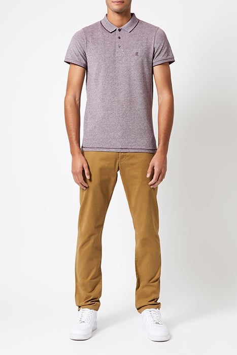 BIRDSEYE SHORT SLEEVE POLO SHIRT WITH TIPPING BORDX BRDSEYE/ 1