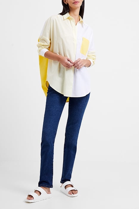 RHODES POPLIN COLOUR BLOCK POPOVER SHIRT PRIMROSE YELLOW 3