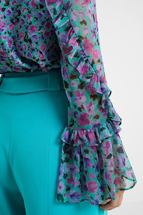 ALEZZIA ELY JACQUARD MIX TOP JADED TEAL 4