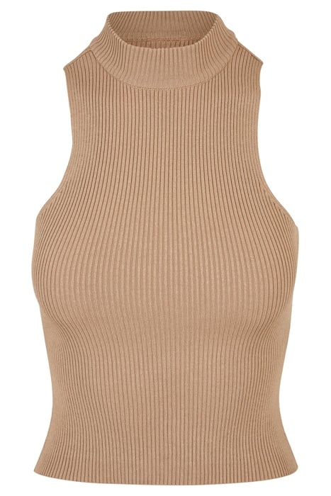 LADIES SHORT RIB KNIT TURTLENECK TOP UNIONBEIGE 4