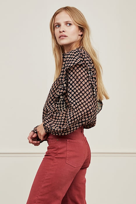 BIBI LONG SLEEVE BLOUSE BLACK/CRAZY CLAY 5