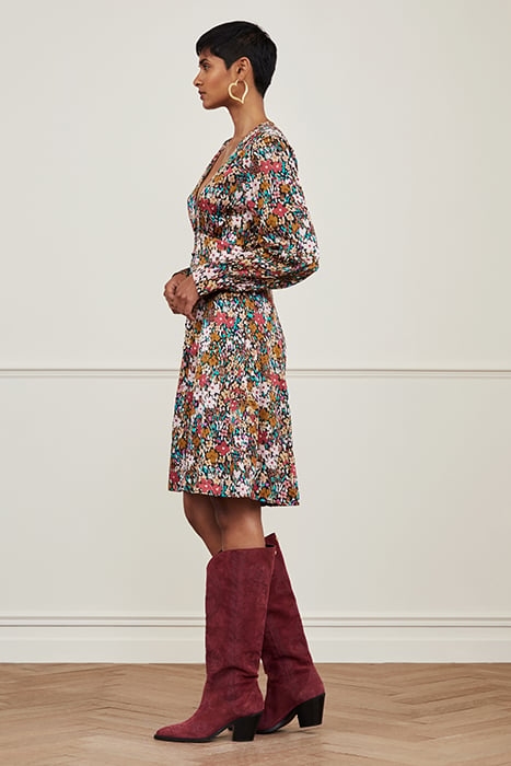 LYNN SHORT CATO DRESS BLACK/RA RA RASPBERR 4