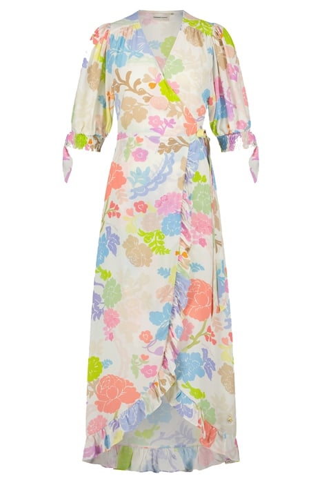 CHANNA DRESS CREAM WHITE /PINK PA 3