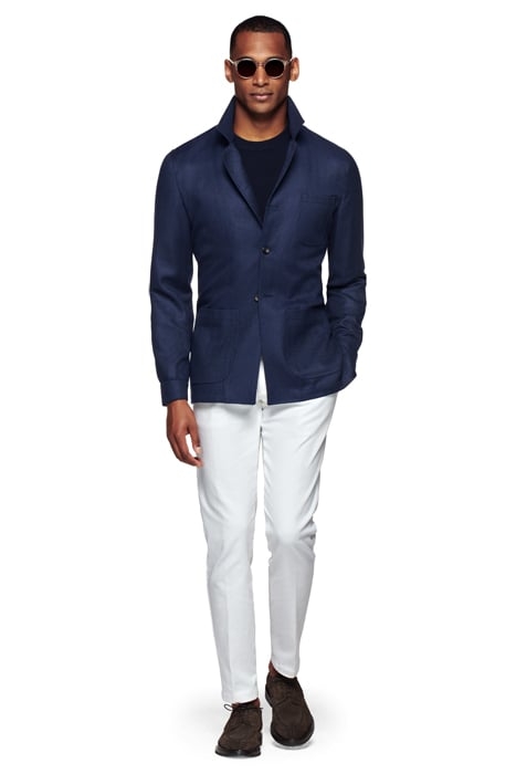 NAVY HERRINGBONE GREENWICH SHIRT-JACKET NAVY 5