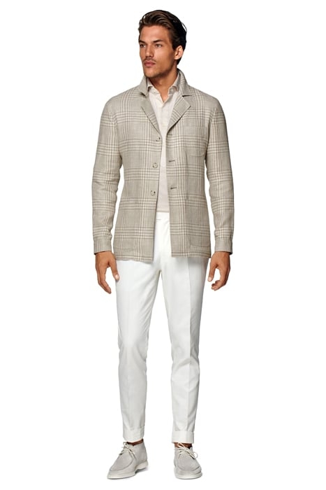 LIGHT BROWN CHECKED GREENWICH SHIRT-JACKET LIGHT BROWN 5