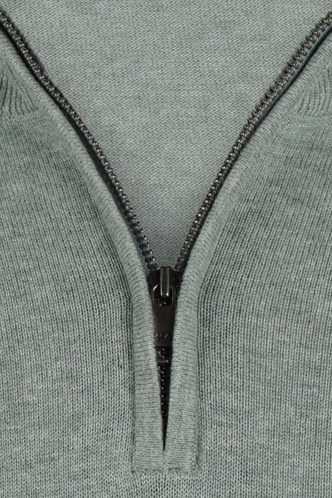 ZIP MOCK SWEATER SAGE 3