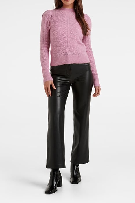 VENESSA CHEVRON POINTELLE KNIT JUMPER PURPLE 3