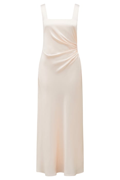 WINNIE SQUARE NECK RUCHED MIDI IVORY 3