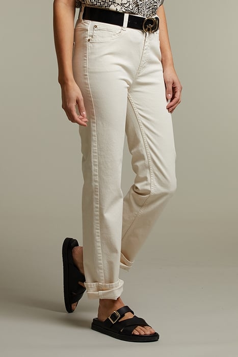 CREAM STRAIGHT PANTS 4