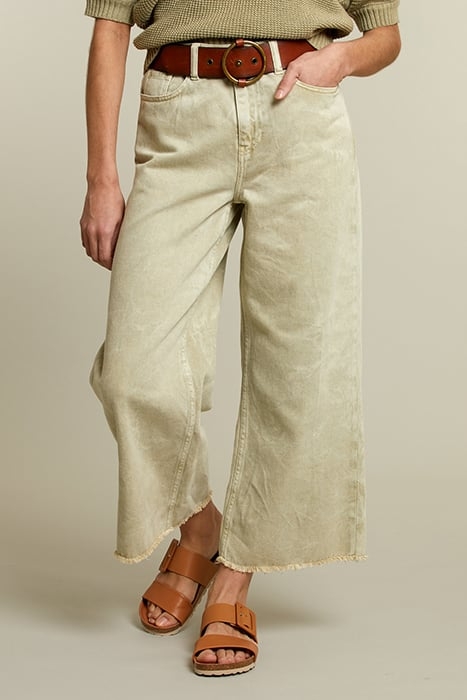 KHAKI BOXY JEANS 1