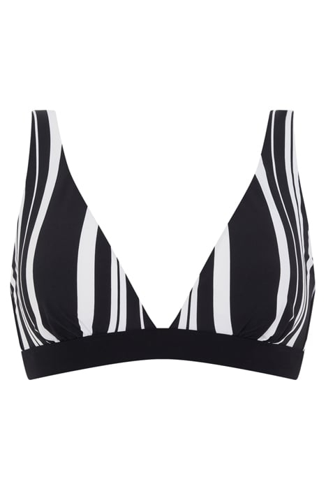 SW BRA WF TSHIRT PLUNGE BLACK STRIPES 3