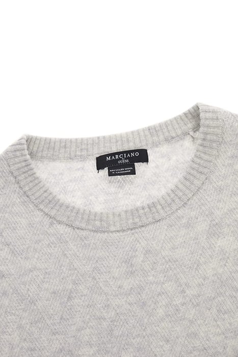 LS CN RHOMBUS STITCH LIGHT STONE HEATHER 6