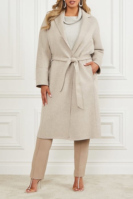 MAXIME LONG COAT LIGHT GREY WRAP MULTI 6