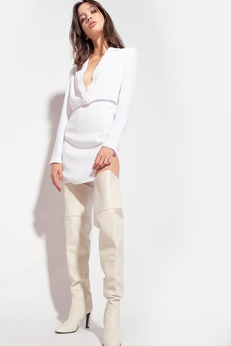 ALEJANDRA ABITO CREPE STRETCH GARLIC WHITE 2