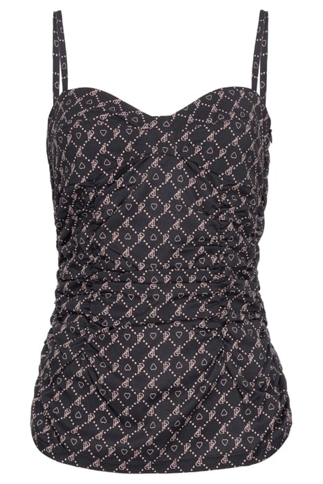 GELSOMINO CANOTTA GEORGETTE ST BLACK/NUDE 1