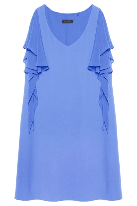 ELEGANT DRESS WITH FLOUNCED SLEEVES DARK BLUE 4