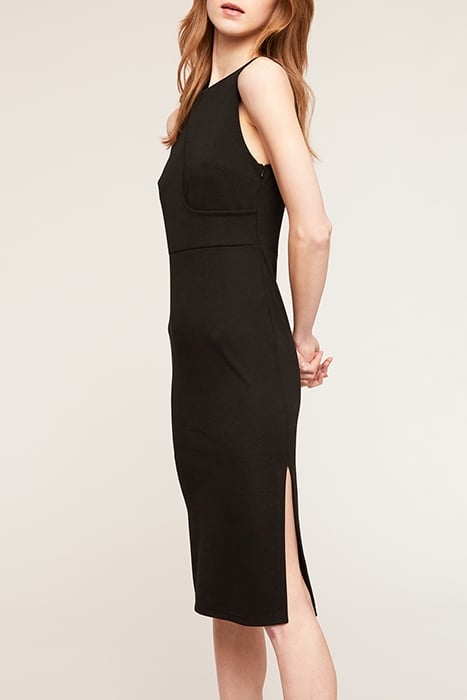 SHORT CREPE JERSEY SHEATH DRESS BLACK 4