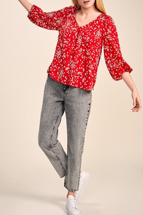 CHAPMAN - CHERRY BLOUSE WITH ABSTRACT FLORAL PRINT 1