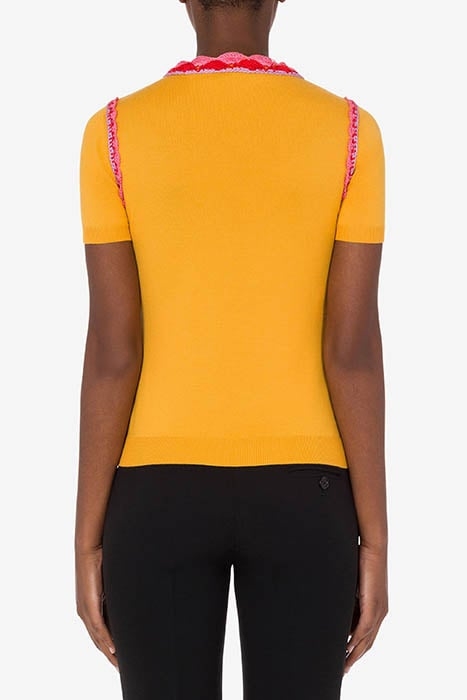 CROCHET DETAILS WOOL TOP YELLOW 2