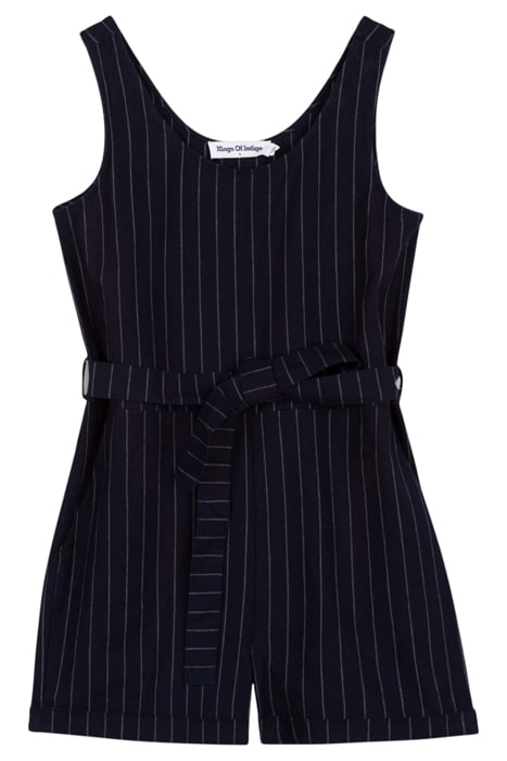 LOUISE PLAYSUIT INDIGO STRIPE HEMP 4