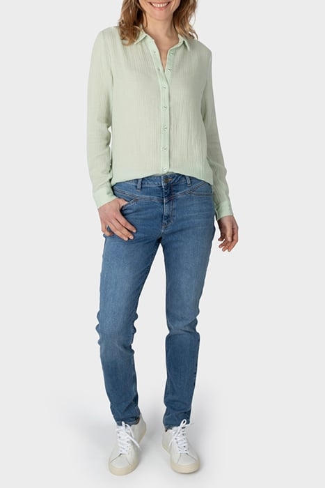 BLOUSE WOVEN LONG SLEEVES SEA FOAM 3