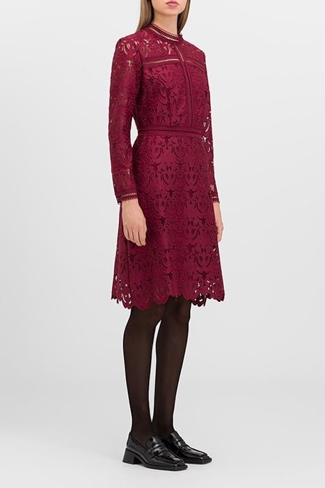 MONA MINI LENGTH LACE DRESS BERRY RED 4