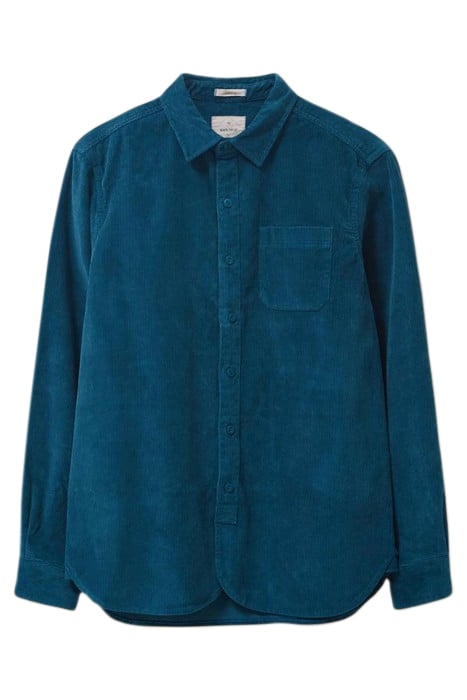 WHITWICK CORD SHIRT MID TEAL 3