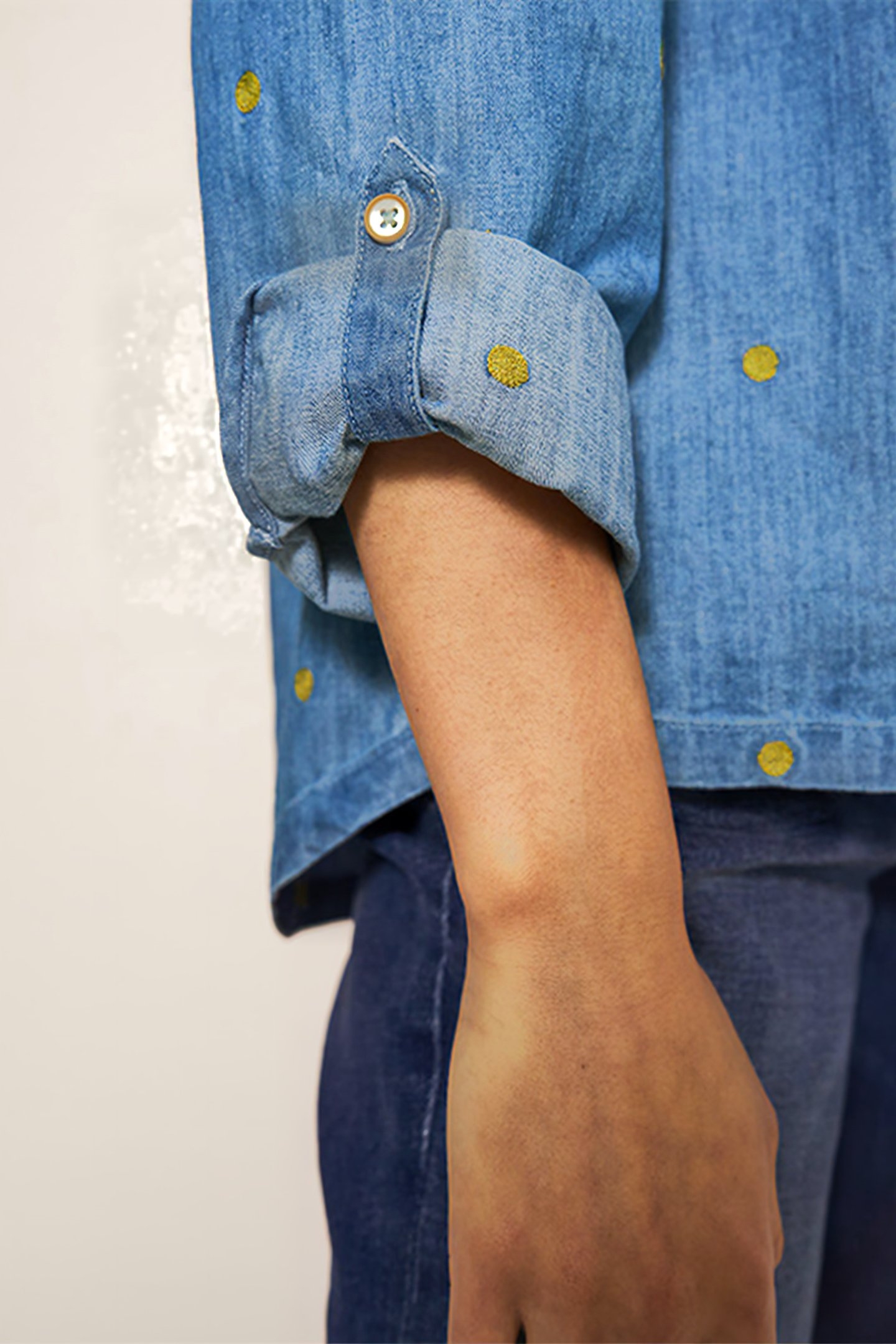 SOPHIE EMBROIDERED SHIRT DENIM 4