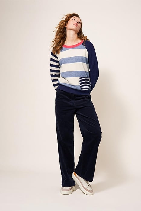 TYNE STRIPE JUMPER TEAL 3