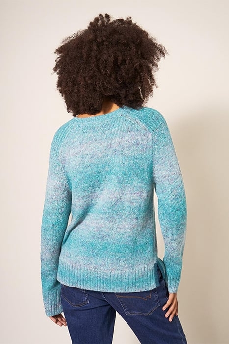 SPACE DYE JUMPER TEAL 2