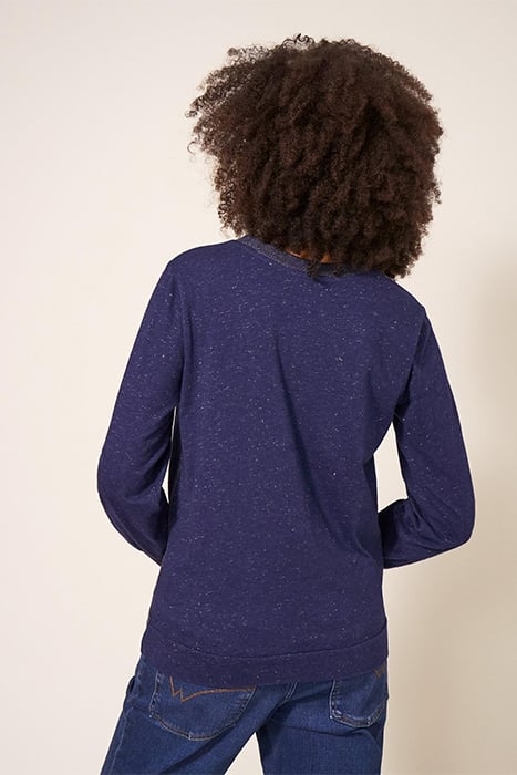 FRANKIE SPARKLE TOP DARK NAVY 2