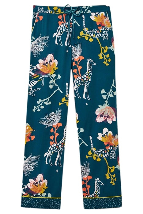 NINA  PJ BOTTOM TEAL PRINTED 4