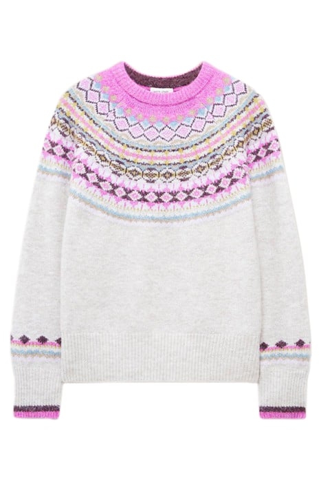 POPPY FAIRISLE JUMPER WHITE 4